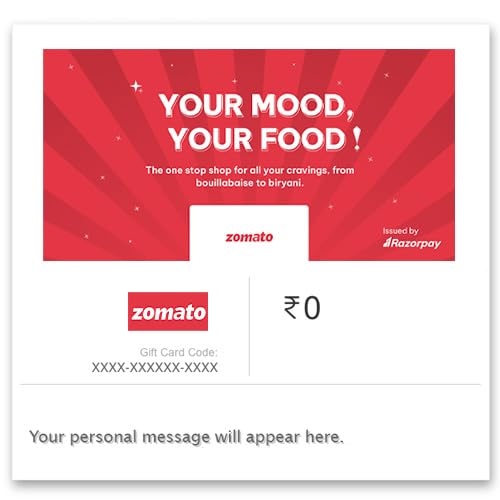 Image of Zomato | E-Gift Card | Instant Delivery | Valid for online purchases | 4 years Validity