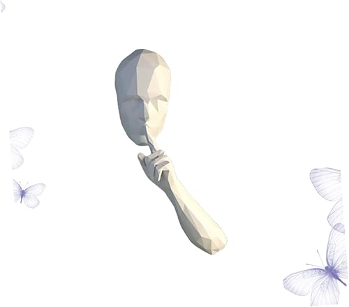 Vista 9 de ARTIBETTER 2 piezas de adornos de la casa de papel decoración de la pared de la oficina, arte moderno, decoración de pared, escultura geométrica