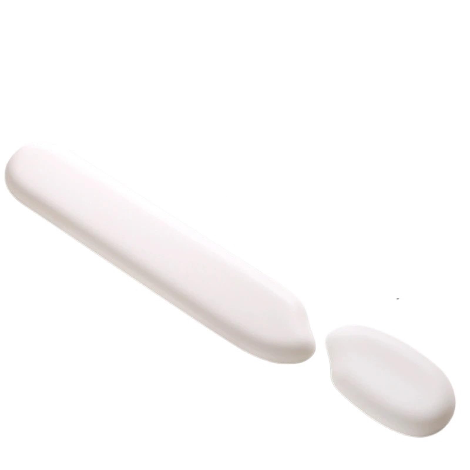 Supporto Polso Tastiera Ergonomics Silicone Wrist Protector Keyboard Hand Rest Soft Touch Office Men And Women Pillow Rice Shaped Mouse Pad(2 in 1 set white)