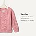 Amazon Essentials x Sofia Grainge Toddler Boys' Cable Crewneck Sweater, Blush, 2T