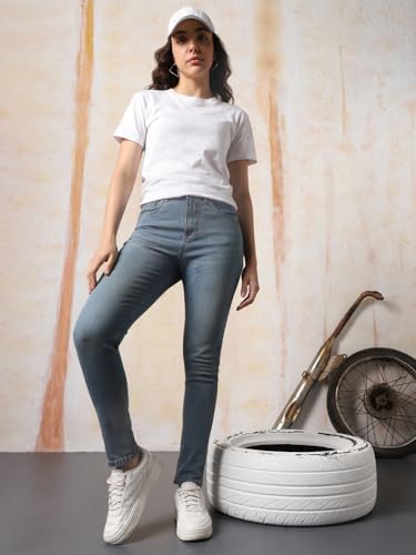 Image of High Star Women Skinny Fit Jeans Blue