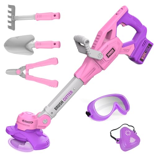Toy Trimmer for Kids - Power Weed Eater Construction Tool Set, Outdoor Toy Gardening Lawn Equipment with Lights and Sounds, Educational Tool Gift for Boys, and Girls Ages 3+