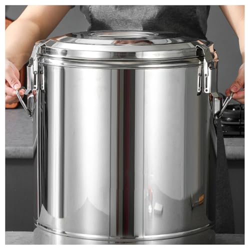 Contenedor de almacenamiento sellado de acero inoxidable, cubo térmico de transporte de alimentos para cocina, ideal para almacenar granos, café, té o harina