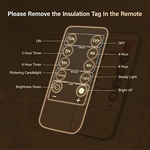 Fooing Flameless Candles-2Pcs Flameless Ivory Taper Candles With 10-Key Remote Timer, Real Wax Warm 3D Wick Light Window Candles, 9.6 Inches Battery Operated Led Candles For Halloween Xmas Home Decor #TOP7