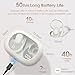 Wireless Earbuds, Headphones Sport Bluetooth 5.4, Over Ear Buds with ENC Noise Canceling Mic, Deep Bass Stereo Earphones with Hook, 50H, LED Display, IP7 Ear Buds for Workout Running, Off-White(2026)