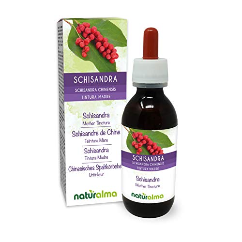 Schisandra (Schisandra chinensis) frutos Tintura Madre sin alcohol Naturalma - Extracto líquido gotas 120 ml - Complemento alimenticio - Vegano