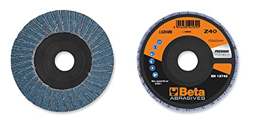 Beta 11202B 40 - Lamellenscheiben zirkon fächerschleifscheibe trägermaterial kunststoff und doppellamelle