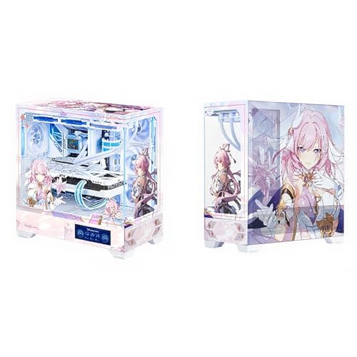 Cajas De Computadora, Caja De Juegos De PC De Torre Media M-ATX/ATX/ITX - Puerto Frontal De E/S USB 3.0/Tipo C - Vista Panorámica De 270° - Panel De Vidrio Templado - Personalización Privada