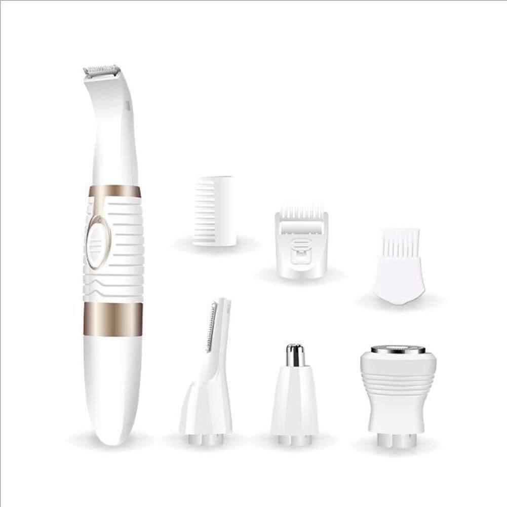 DUSANER Quality goods Women's Bikini Shaver 4 In 1 Waterproof Nose Hair Trimmer For Nose, Ears, Eyebrows, Removal, White Boutique (Color : White)