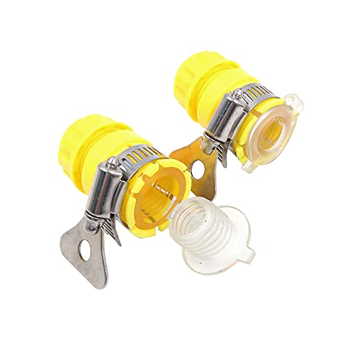Hsthe Sea 5 Pcs Garden Hose Tap Connector 15-20mm Diameter Universal Tap Adapter Connector Mixer with Universal Adjustment Valve Garden Hose Pipe Joiner Fitting - Image 2