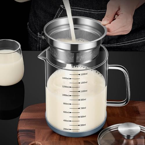 SHYYOULQE 1L Glass and Stainless Steel Tea Strainer Container: Ideal for Kitchen Storage and Brewing Teas - Image 8