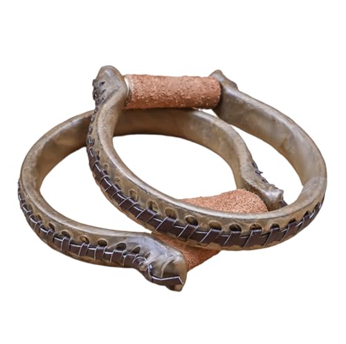 M-Royal Saddles Oxbow Round Rawhide Western Stirrups