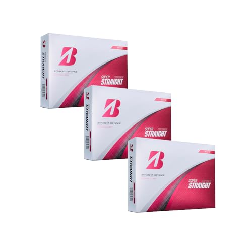BRIDGESTONE(ブリヂストン) ゴルフボール SUPER STRAIGHT 2025年モデル ホワイト 3DZセット(36球入り)