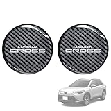 HUDIY（フーディ）カローラクロス10系専用 カップコースター車 カーボン調 車載ドリングホルダーコースター 車用ノンスリップ 専用ロゴ 超耐久 ロゴ剥がれ防止 滑り止め 防水 防塵 ロゴ印刷 UV樹脂コーティング 三層構造 車内インテリア プレゼントに 2個セット