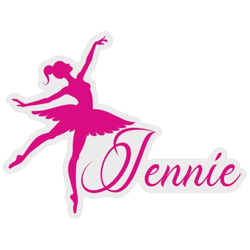 Custom Ballet Girl Sticker Personalized Name Dancing Decal Customized Ballet Dancer Name Gymnastics Gift Stickers (Style 1)