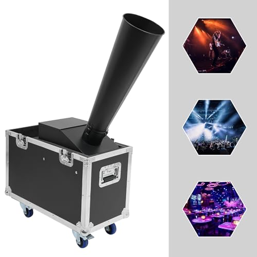 Máquina Lanza Confeti con Estuche de Vuelo - Control Manual para Boda, Escenario, Club Nocturno y Fiesta (Alcance 19.68 pies) - Negro miniatura 7