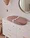 Blissful Diary Muslin Baby Changing Pad with Waterproof Lining Foam, Diaper Changing Table Pad with Cover for Dressers (Dusty Pink, Avocado)