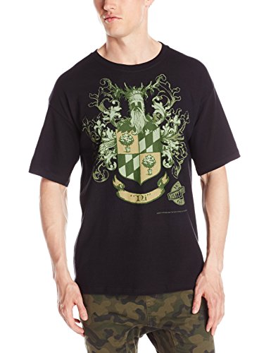 Liquid Blue Men's Monty Python Knights Of Ni Crest T-Shirt, Black, Large