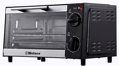 Belaco-BTO-109N-Mini-9L-Toaster-Oven-Tabletop-Cooking-Baking-Portable-Oven-750w-60-min-Timer-100-230-Stainless-Steel-Heating-Tube-incl-Baking-Tray-Wire-Rack