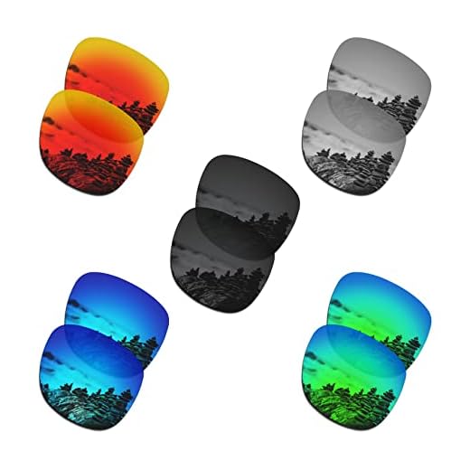 SmartVLT Conjunto de 5 lentes de reposição masculinas para óculos de sol Ray-Ban Justin RB4165 54 mm Pacote Combo S02