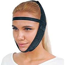Post Surgery Chin Compression Garment, Chin Strap Band, Face Lift Kit, Chin Lift, Face Slimmer, Jowl Tightening Black