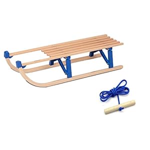 rodel-rudi-Vt-Sport-Klappschlitten-Davos-Mit-Kunststoffbruecken-Faltschlitten-HolzBlau-100-cm : Aus-Holz-gemacht.... Colint Vt-Sport Klappschlitten Davos Mit Kunststoffbrücken Faltschlitten, Holz/Blau, 100 cm