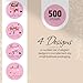 500 Pcs 1.5 Inch Pink and Rose Gold Thank You Stickers for Small Business, Small Business Packaging, Self-Adhesive & Waterproof Stickers with Beautiful Designs, Strong and Durable Envelope Seals