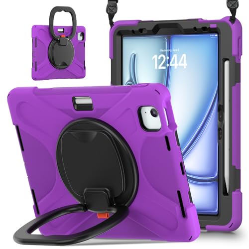 Étui antichoc iPad Air 11 M2 M3 M4 protection violette rotative