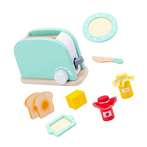 Holz Toaster, Kaffeemaschine, Mixer,Entsafter Für Kinderküche Mit Zubehör, Geschenk Für Kinder Über1-3 Jahre