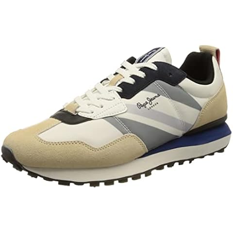 Pepe Jeans Men's Foster Man Flag Sneaker, 803OFF White, 10 UK Cover