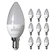 Produktbild 10er-Pack LED-Kerze C30, 7 W, Warmweiß (3000 K), 680 Lumen, schmale Sockel E14, A++
