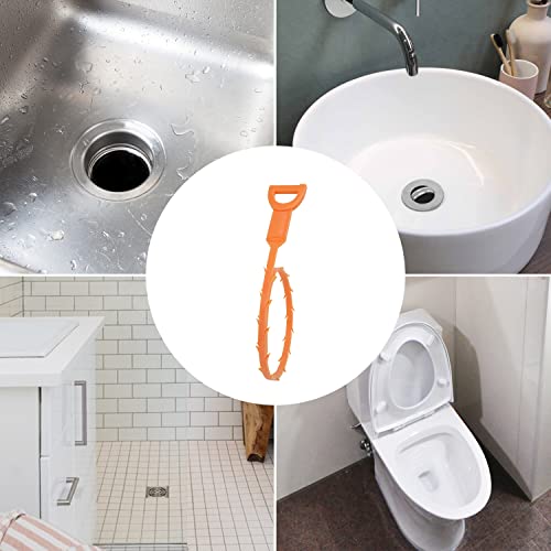 Amazon Basics Flexible Drain Clog Remover Snake Tool for Hair and Debris, Unclog Toilet, Sink, Shower, Bathtub, Sewer, 19.6-Inch, 12 Pack view 4