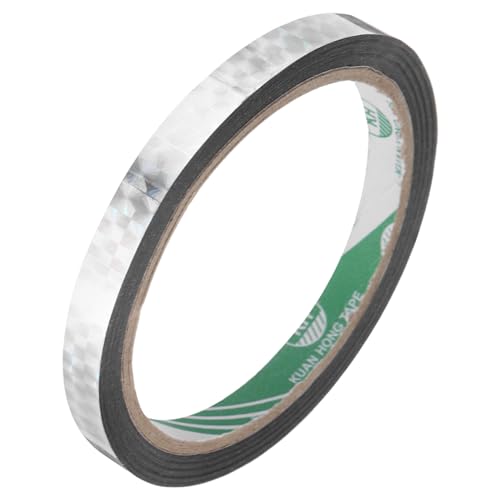 MECCANIXITY Silver Tone Metalized Tape 3/8 Inch x 55 Yards Decor Tape for Craft Detailing Accent Wall, Graphic Arts