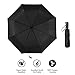 boy Compact Travel Umbrella Windproof Auto Open Close Folding Umbrella - Portable Lightweight Umbrella for Women and Men, Black