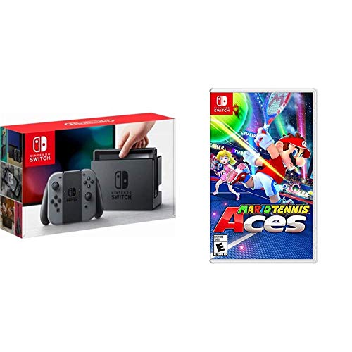 Nintendo Switch Grey + Mario Tennis Aces - Mario Tennis Aces Bundle...