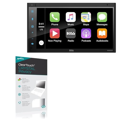 BoxWave Screen Protector Compatible With BOSS Audio BV800ACP - ClearTouch Crystal Privacy (2-Pack), Privacy Screen Protector Flexible Film Clear