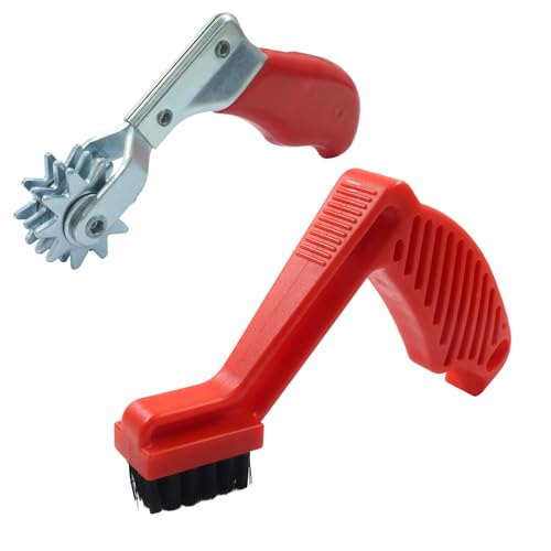 AKVIBG Polishing Pad Cleaner Tool Set, Polishing Spur Tool and Foam Pad Brush, Conditioning Brush Wool Buffing Pad, Red