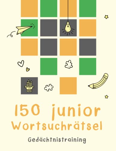 150 Junior Wortsuchrätsel: Gedächtnistraining