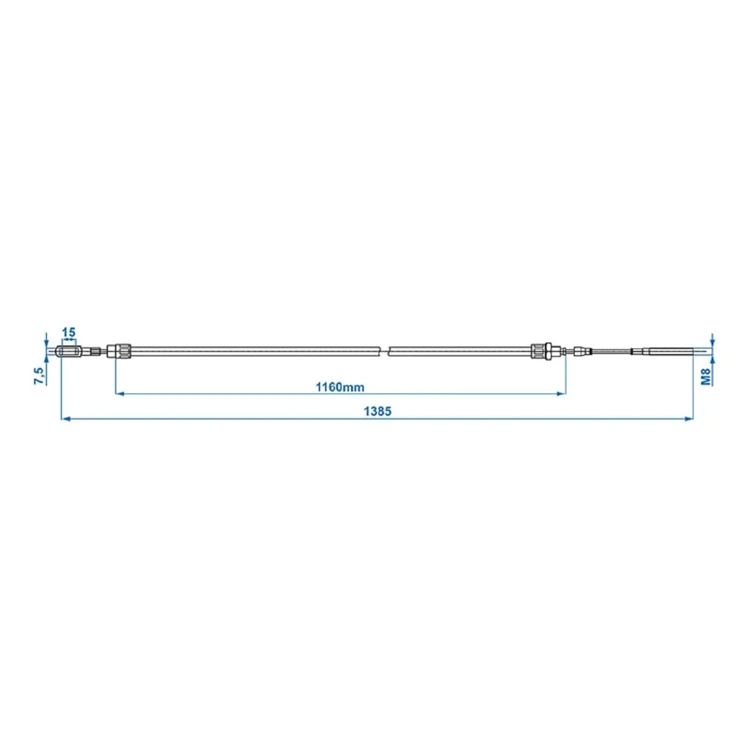 ProPlus Cable de Freno con Anilla Compatible con AL-KO HL1160 GL1385 2088800401