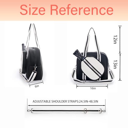 Cute Pickleball Bags for Women and Men,Pickle Ball Bag Tote for Women,Pickleball Sling Bag for Women - Image 4