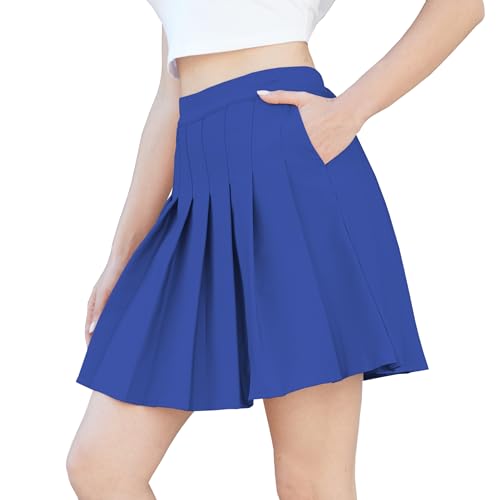 Image of SANGTREE Girls Women's Pleated Skirt, Elastic Waist Uniform Skirt, 2 Years - US 4XL