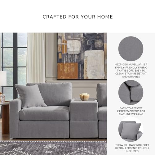 Image of Signature Design by Ashley 8-Piece Modular Sectional with Consoles, Granite