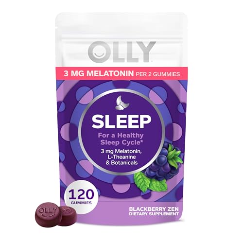 OLLY Sleep Gummy, 3 mg Melatonin, L-Theanine, Chamomile, and...