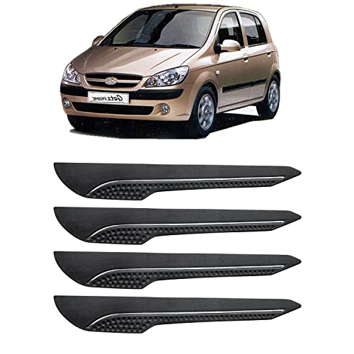 Image of AOSIS-Car Bumper Protector /Bumper Guard for Hyundai Getz Prime with Single Chrome Stripe (4-Pcs)