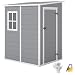 Outsunny Gerätehaus 1,54m³ mit Pultdach Boden 122 x 149 x 192/177 cm Grau