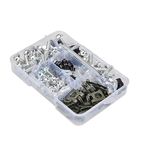 Motorcycle Fairing Bolt Kit Screws 177pcs Bodywork Screws Nut Replacement CNC Alloy M6 M5 Motorcycles bolt Clip Nut for Motorcycle Car Accessoires (Silver)