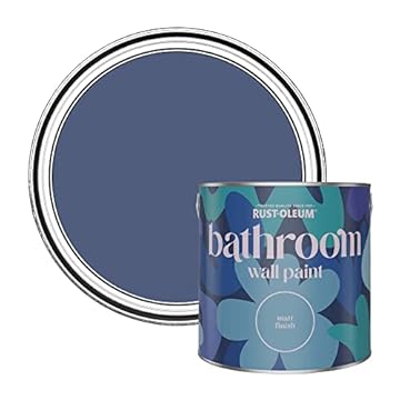 Rust-Oleum Dark Blue Water-Resistant Bathroom Wall & Ceiling Paint - Ink Blue 2.5L