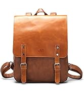 Amazon.com: LXY Vegan Leather Backpack Vintage Laptop