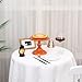QENUIITEA Set of 3 Orange Cake Stands, Metal Round Cake Holder Dessert Pie Pizza Display Stand 8