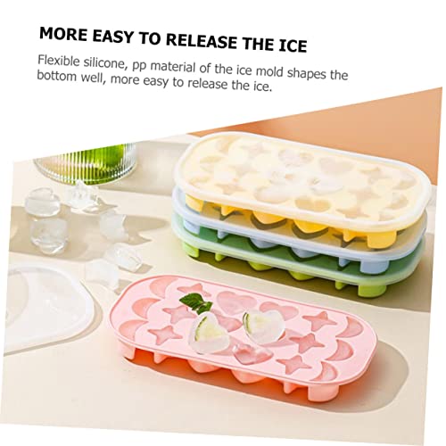 2 moldes de silicona para cubitos de hielo con tapa miniatura 6